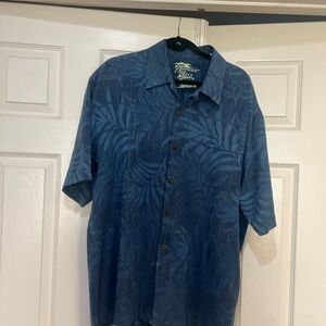 Jamaica Jaxx Silk Tropical Hawaiian Casual SS Button Up Camp Shirt Mens XL